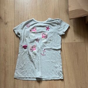 Mermaid Graphic Kids T-Shirt - Pink and Gray